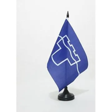 DRAPEAU DE TABLE COMTÍ? DU TYNE AND WEAR 21x14cm - PETIT DRAPEAUX DE BUREAU COUNTY OF TYNE AND WEAR - ANGLETERRE 14 x 21 cm