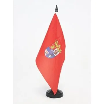 DRAPEAU DE TABLE PROVINCE DE SÍ?GOVIE 21x14cm - PETIT DRAPEAUX DE BUREAU SEGOVIA EN CASTILLE-ET-LEON 14 x 21 cm