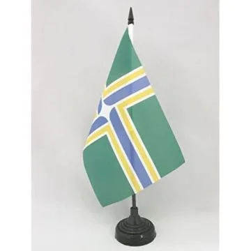 DRAPEAU DE TABLE PORTLAND CITY 21x14cm - PETIT DRAPEAUX DE BUREAU OREGON - USA 14 x 21 cm