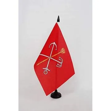 Drapeau de table Saint-Pétersbourg 21x14cm - PETIT Drapeaux DE BUREAU Saint-Pétersbourgeois - Russie 14 x 21 cm