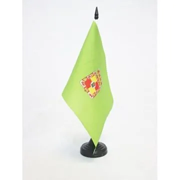 DRAPEAU DE TABLE PROVINCE DE JAÍ?N 21x14cm - PETIT DRAPEAUX DE BUREAU JAEN EN ANDALOUSIE 14 x 21 cm