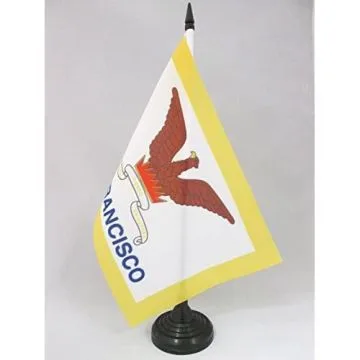 DRAPEAU DE TABLE SAN FRANCISCO 21x14cm - PETIT DRAPEAUX DE BUREAU VILLE DE SAN FRANCISCO - CALIFORNIE 14 x 21 cm