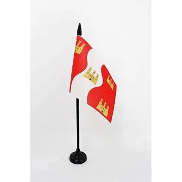 DRAPEAU DE TABLE VIENNE 15x10cm - PETIT DRAPEAUX DE BUREAU DÉPARTEMENT VIENNOIS 10 x 15 cm