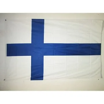 DRAPEAU FINLANDE 150x90cm oeillets - DRAPEAU FINLANDAIS 90 x 150 cm Spécial Extérieur - DRAPEAUX