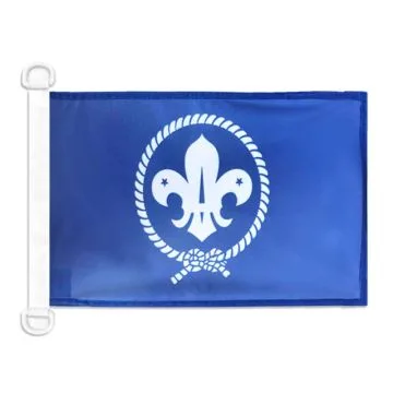 Pavillon nautique Scouts Bleu 45x30 cm Anneaux Plastiques