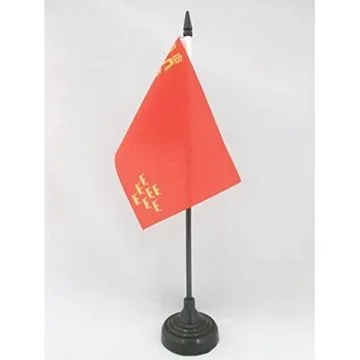 DRAPEAU DE TABLE MURCIE 15x10cm - PETIT DRAPEAUX DE BUREAU DE MURCIA - ESPAGNE 10 x 15 cm