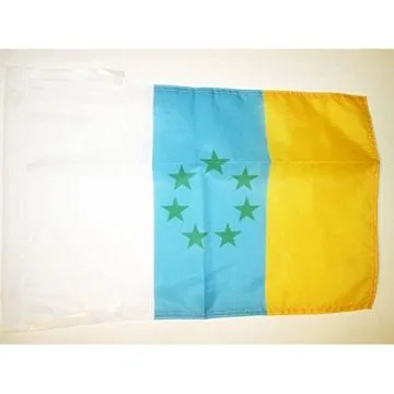 DRAPEAU CANARIES INDÉPENDENTISTE 45x30cm - PAVILLON NACIONALISTE CANARIEN - CANARIAS 30 x 45 cm haute qualité