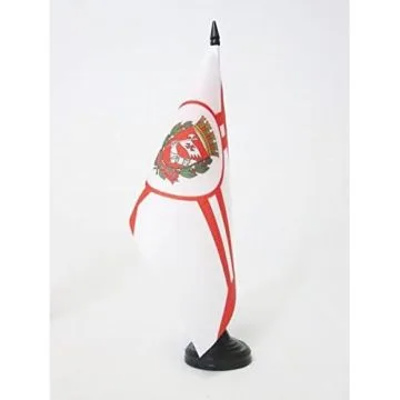 DRAPEAU DE TABLE SAO PAULO 21x14cm - PETIT DRAPEAUX DE BUREAU VILLE DE SÍ?O PAULO AU BRÍ?SIL 14 x 21 cm