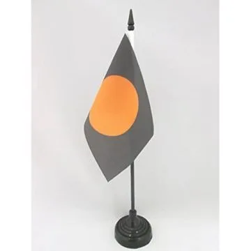 DRAPEAU DE TABLE COMMISSAIRE DE COURSE NOIR ET ORANGE 15x10cm - PETIT DRAPEAUX DE BUREAU PROBLÈME MÉCANIQUE DANGEREUX 10 x 15 cm