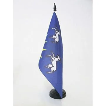 DRAPEAU DE TABLE COMTÍ? DE MERIONETHSHIRE 21x14cm - PETIT DRAPEAUX DE BUREAU GALLOIS DE MERIONETHSHIRE - PAYS DE GALLES 14 x 21 cm