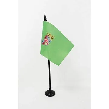 DRAPEAU DE TABLE PROVINCE D?ALMERÍA 15x10cm - PETIT DRAPEAUX DE BUREAU ALMERIA EN ANDALOUSIE 10 x 15 cm