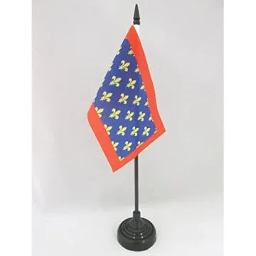 DRAPEAU DE TABLE COMTÉ DU MAINE 15x10cm - PETIT DRAPEAUX DE BUREAU PROVINCE MAINE ET PERCHE - FRANCE 10 x 15 cm