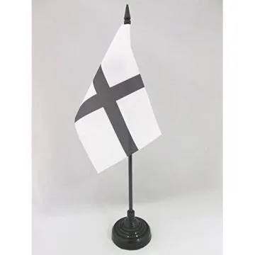 DRAPEAU DE TABLE BRETAGNE KROAZ DU 15x10cm - PETIT DRAPEAUX DE BUREAU BRETON - CROIX BRETONNE 10 x 15 cm