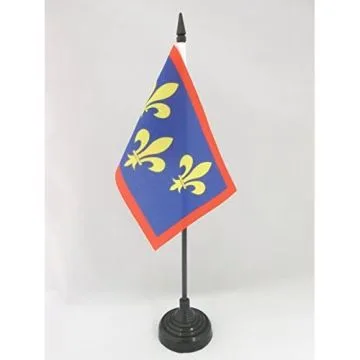 DRAPEAU DE TABLE PROVINCE D\'ANJOU 15x10cm - PETIT DRAPEAUX DE BUREAU ANGERS - FRANCE 10 x 15 cm