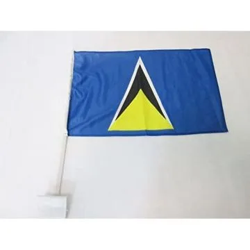 Drapeau de voiture SAINTE LUCIE 45x30cm en maille bloquée - Carflag SAINT-LUCIEN 30 x 45 cm