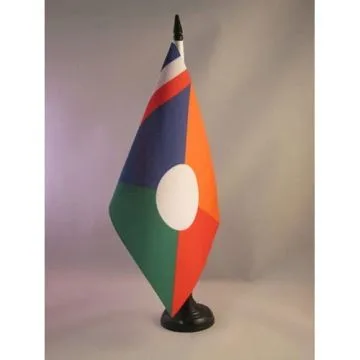 DRAPEAU DE TABLE LA RÉUNION 21x14cm - PETIT DRAPEAUX DE BUREAU RÉUNIONAIS - FRANCE 14 x 21 cm