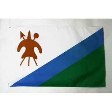 DRAPEAU LESOTHO ANCIEN 150x90cm - DRAPEAU LÉSOTHAN 90 x 150 cm - DRAPEAUX