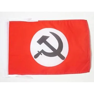DRAPEAU URSS PARTI NATIONAL BOLCHEVIQUE 45x30cm - PAVILLON COMMUNISTE 30 x 45 cm haute qualité