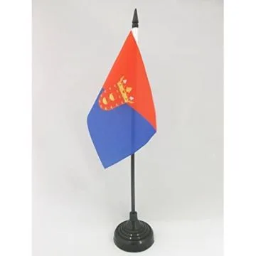 DRAPEAU DE TABLE LANZAROTE 15x10cm - PETIT DRAPEAUX DE BUREAU LANCEROTTE - LAS PALMAS - CANARIES 10 x 15 cm