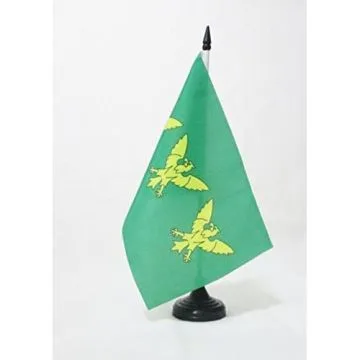 DRAPEAU DE TABLE COMTÍ? DE CAERNARFONSHIRE 21x14cm - PETIT DRAPEAUX DE BUREAU GALLOIS DE CAERNARVONSHIRE - PAYS DE GALLES 14 x 21 cm