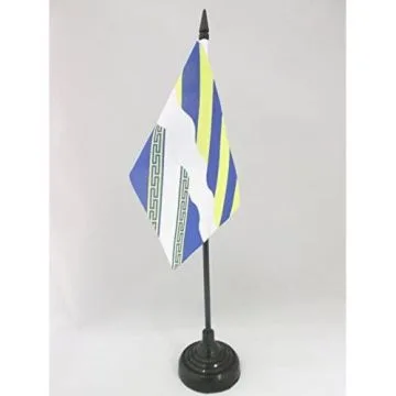DRAPEAU DE TABLE AISNE 15x10cm - PETIT DRAPEAUX DE BUREAU DÉPARTEMENT FRANÇAIS - PICARDIE 10 x 15 cm