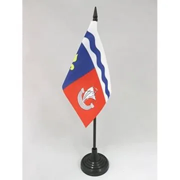 DRAPEAU DE TABLE HAUTS-DE-SEINE 15x10cm - PETIT DRAPEAUX DE BUREAU DÉPARTEMENT ALTOSÉQUANAIS 10 x 15 cm