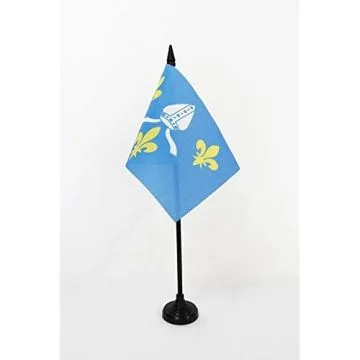 DRAPEAU DE TABLE COMTÉ DE SAINTONGE 15x10cm - PETIT DRAPEAUX DE BUREAU DE SAINTONGE 10 x 15 cm