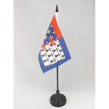 DRAPEAU DE TABLE PAYS DE LA LOIRE 15x10cm - PETIT DRAPEAUX DE BUREAU LIGÉRIEN - FRANCE 10 x 15 cm
