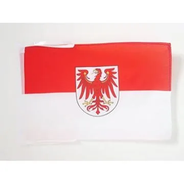 DRAPEAU BRANDEBOURG 45x30cm - PAVILLON BRANDENBURG - LAND ALLEMAGNE 30 x 45 cm haute qualité