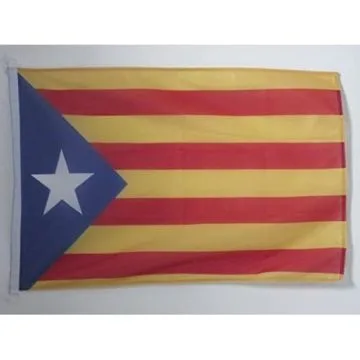 PAVILLON NAUTIQUE CATALOGNE ESTELADA 45x30cm - DRAPEAU DE BATEAU CATALAN INDÍ?PENDENTISTE - CATALUÍ?A 30 x 45 cm