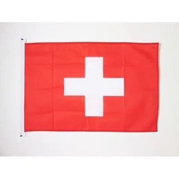DRAPEAU SUISSE 90x60cm - DRAPEAU HELVÍ?TIQUE 60 x 90 cm Spécial Extérieur - DRAPEAUX