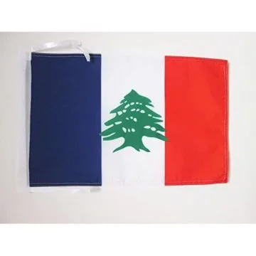 DRAPEAU GRAND LIBAN 1920-1943 45x30cm - PAVILLON DU LIBAN FRANÇAIS 30 x 45 cm haute qualité