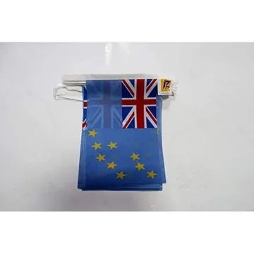 Guirlande 12 mètres 20 Drapeaux Tuvalu 45x30 cm - Drapeau tuvaluan 30 x 45 cm