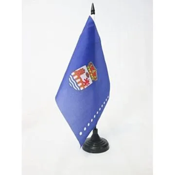 DRAPEAU DE TABLE PROVINCE D\'ORENSE 21x14cm - PETIT DRAPEAUX DE BUREAU ORENSE EN GALICE 14 x 21 cm