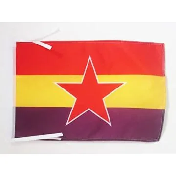 DRAPEAU ESPAGNE POPULAIRE RÉPUBLICAINE 45x30cm - PAVILLON ESPAGNOL 30 x 45 cm haute qualité