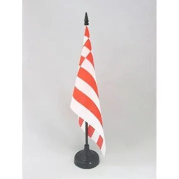 DRAPEAU DE TABLE BRÊME 21x14cm - PETIT DRAPEAUX DE BUREAU BREMEN - LAND ALLEMAGNE 14 x 21 cm
