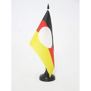 DRAPEAU DE TABLE ALLEMAGNE DE L\'EST SANS EMBLÍ?ME 21x14cm - PETIT DRAPEAUX DE BUREAU ALLEMAND - RDA 14 x 21 cm