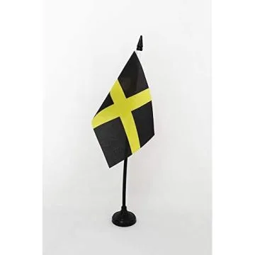 DRAPEAU DE TABLE SAINT DAVID 15x10cm - PETIT DRAPEAUX DE BUREAU SAINT DAVID\'S DAY - PAYS DE GALLES 10 x 15 cm