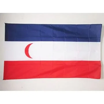 DRAPEAU PROTECTORAT FRANÍ?AIS DE MADAGASCAR 1882-1897 150x90cm - DRAPEAU MALGACHE 90 x 150 cm Fourreau pour hampe