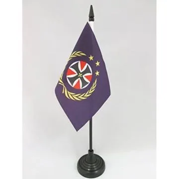 DRAPEAU DE TABLE SAINT EMPIRE EUROPÉEN 15x10cm - PETIT DRAPEAUX DE BUREAU UE 10 x 15 cm