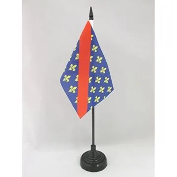 DRAPEAU DE TABLE ALLIER 15x10cm - PETIT DRAPEAUX DE BUREAU DÉPARTEMENT FRANÇAIS - AUVERGNE 10 x 15 cm
