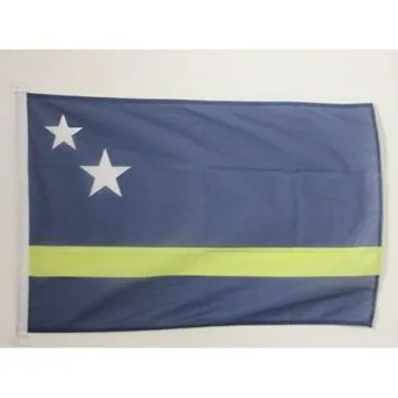 DRAPEAU CURAÍ?AO 90x60cm - DRAPEAU HOLLANDAIS 60 x 90 cm Spécial Extérieur - DRAPEAUX