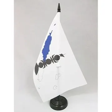DRAPEAU DE TABLE NOUVELLE-CALÉDONIE PROVINCE NORD 21x14cm - PETIT DRAPEAUX DE BUREAU NÉO-CALÉDONIEN 14 x 21 cm