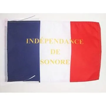 DRAPEAU RÍ?PUBLIQUE DE SONORA 1852-1854 45x30cm - PAVILLON GASTON DE RAOUSSET-BOULBON 30 x 45 cm haute qualité
