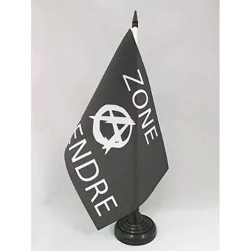 DRAPEAU DE TABLE ZONE À DÉFENDRE ZAD 21x14cm - PETIT DRAPEAUX DE BUREAU ZADISTE - ZADISTES 14 x 21 cm
