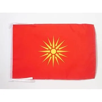 DRAPEAU MACÉDOINE ANCIEN 45x30cm - PAVILLON MACÉDONIEN 30 x 45 cm haute qualité