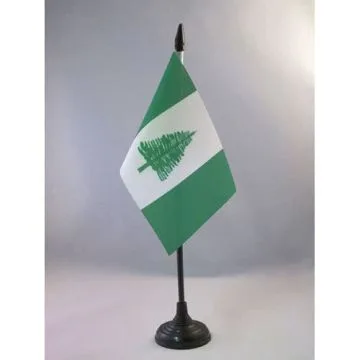DRAPEAU DE TABLE ÎLE NORFOLK 15x10cm - PETIT DRAPEAUX DE BUREAU AUSTRALIEN - AUSTRALIE 10 x 15 cm
