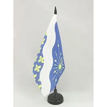 DRAPEAU DE TABLE ESSONNE 21x14cm - PETIT DRAPEAUX DE BUREAU DÉPARTEMENT FRANÇAIS - ÎLE-DE-FRANCE 14 x 21 cm