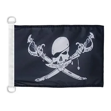 Pavillon nautique Pirate Brethren of the Coast 45x30 cm Anneaux Plastiques