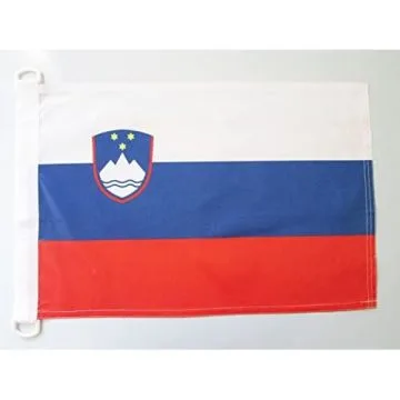 PAVILLON NAUTIQUE SLOVÉNIE 45x30cm - DRAPEAU DE BATEAU SLOVÈNE 30 x 45 cm